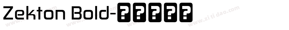Zekton Bold字体转换